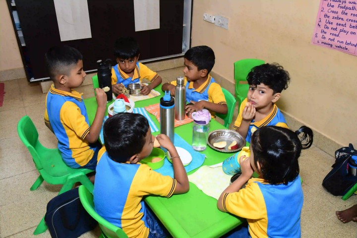 Craft work and hands-on learning at preschool