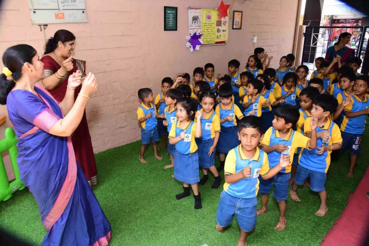 Outdoor play activity at Learning Stars Preschool